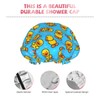 Yellow Rubber Duck Shower Cap For Women Adjustable Double Waterproof