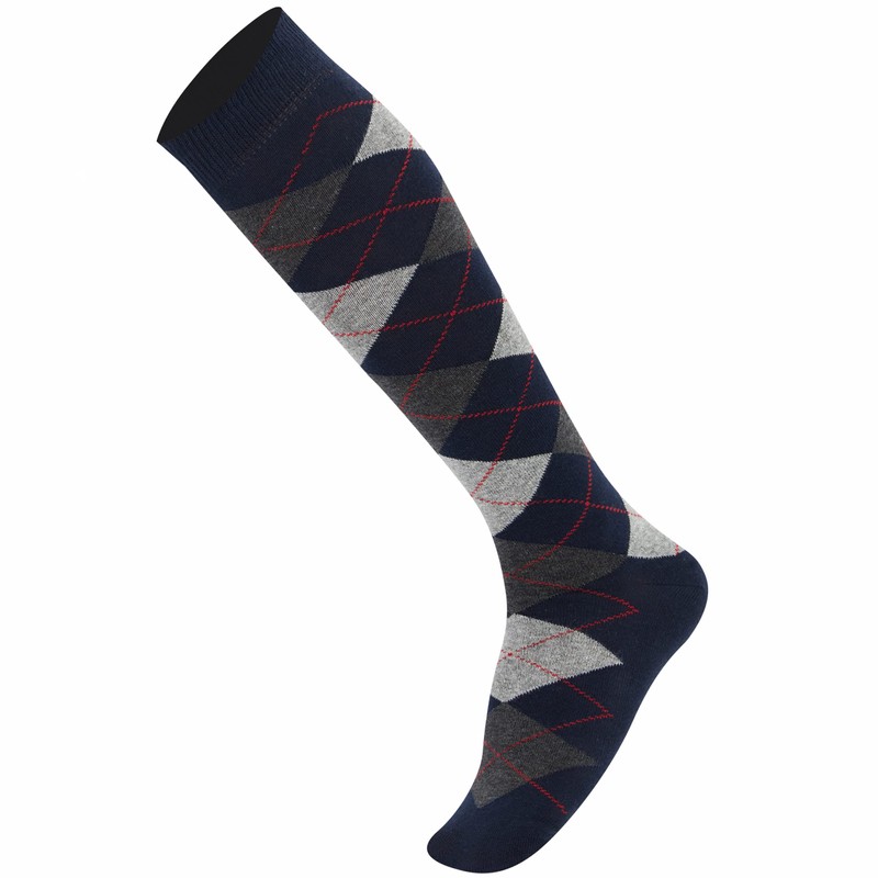 Mysocks Knee High Socks Long Golf Socks Fancy Colorful Argyle