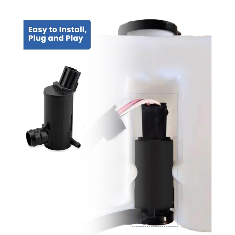 Windshield Washer Pump 2Pin 12V Fit for ‎Freightliner Cascadia, Replace