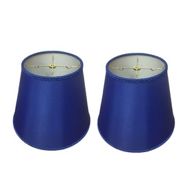 Royal Designs, Inc. Designer Empire Hardback Shade with Elegant Trim, HB-645-14DBLU-2, Dark Blue, 8 x 14 x 11, 2 Pack