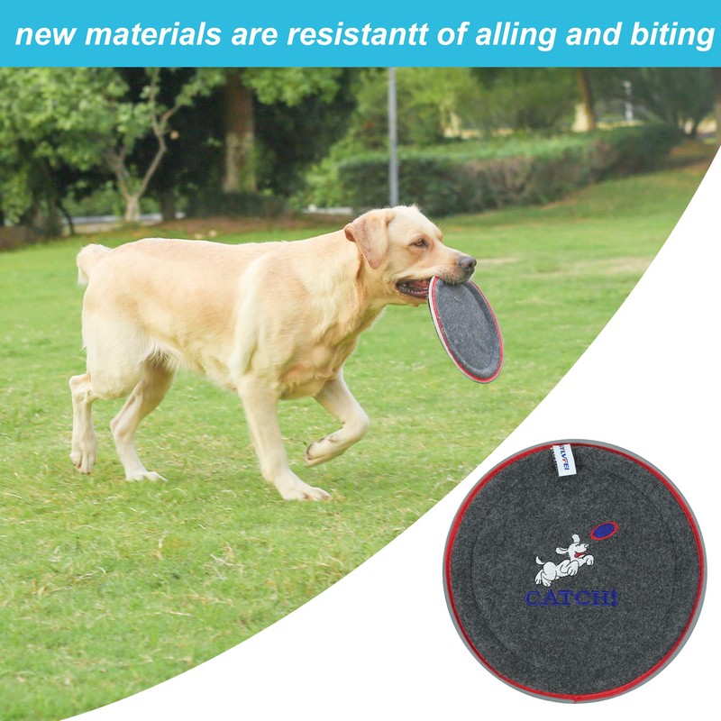 XGYLVFEI Small & Medium Dog Frisbee Dog Catch Toys/Floating Interactive
