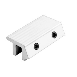 Prime-Line U 9817 1/4 In. x 2 In. Diecast Construction White-Painted Sliding Door Lock (Single Pack)