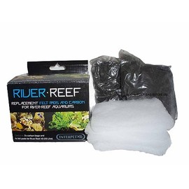 Interpet Replacement Filter Pads And Carbon For The River Reef 48L Aquarium, Kit Includes 2 Carbon Bags And 4 Felt Pads