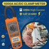 AROETL Digital Clamp Meter Multimeter 1000A AC/DC Amp Voltmeter, Auto-Ranging