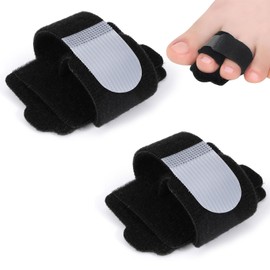 Pack of 2 hammer toe correction device, hammer toe splint bandage, hallux valgus hammer toe corrector, with aluminium toe bandage, toe separator, for correcting crooked toes, suitable for men and