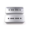 Chrome P90 Humbucker Pickup Covers for Electric Guitars Set of