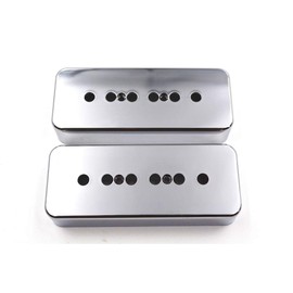 Chrome P90 Humbucker Pickup Covers for Electric Guitars Set of 2 Guitar Accessories (50-52mm)