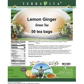 Lemon Ginger Green Tea (50 tea bags, ZIN: 537445)