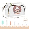 Kjovgcb Women Wave Quilt Cosmetic Bag, Zipper Toiletry Storage 10.2x5.9x6.7