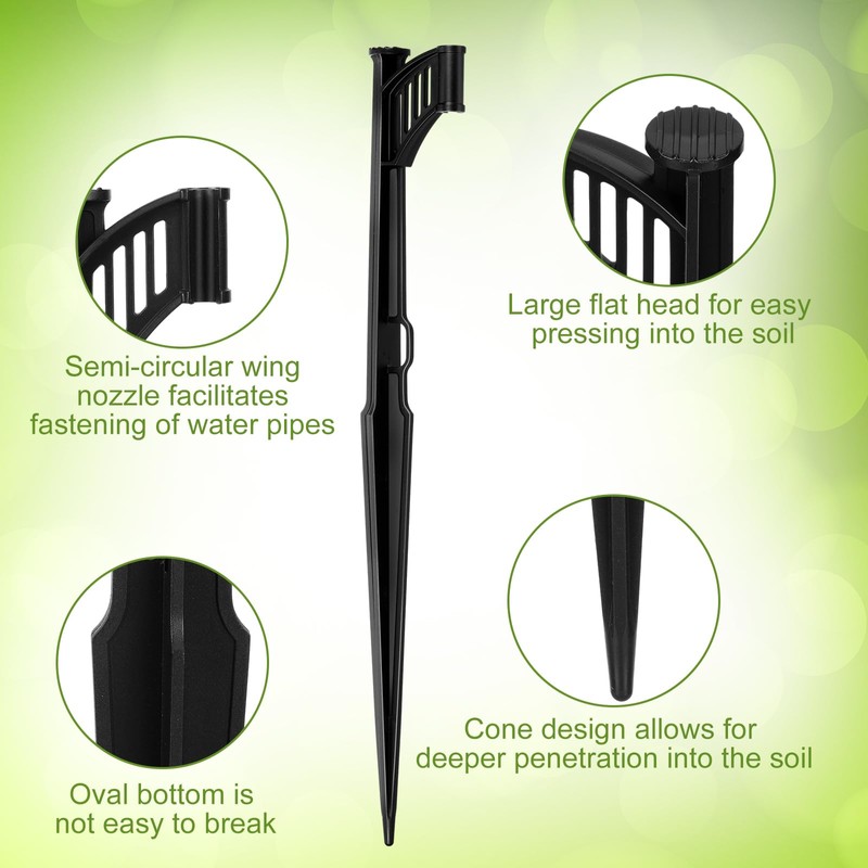GlikCeil 100 Pcs 12.8" Irrigation Drip Support Stakes 1/4 Inch