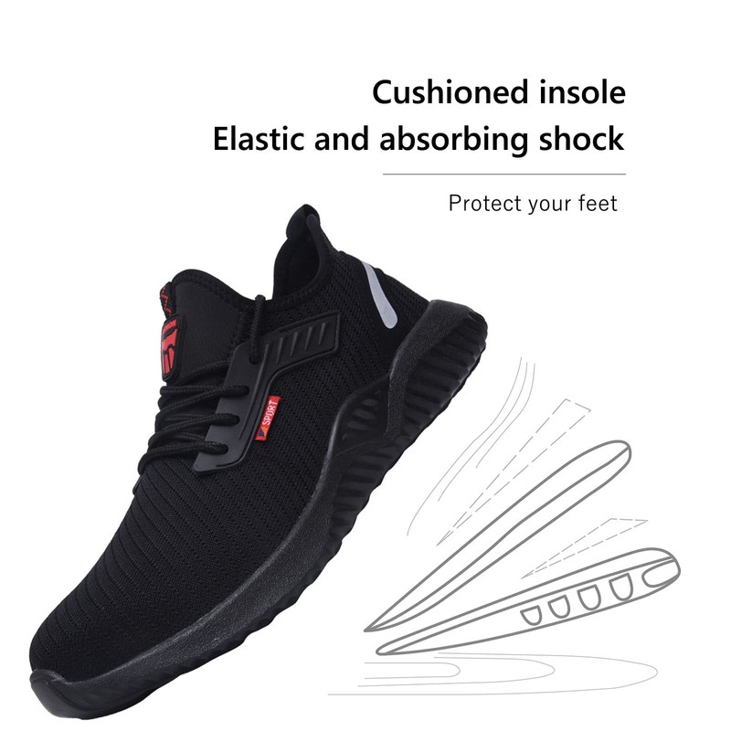 Hanani Hanani Steel Toe Caps Trainers Lightweight Boots Womens Mens