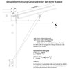 Bohaner 40N Gas Struts 2Pcs Cabinet Door Hinges Lift Up