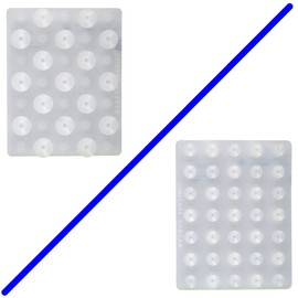 Hanakatsu Double-Sided Suction Cup Mat, Angle, Clear, 4.5 x 3.5 inches (115 x 90 mm)