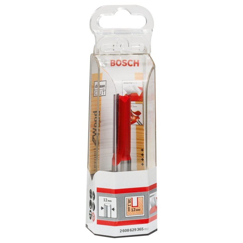Bosch 2608629365 Groove Cutter 12x12x80mm, Silver/Red
