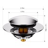 HAOMIAO Universal Pop-Up Bathtub Stopper with Clog-Proof Strainer, Bath Drain