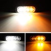 iJDMTOY Amber/White 4-LED Hook Two Corner Mount Strobe Warning Light