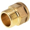 BERANMEY 2 Pack Brass Pipe Fittings, 3/4" to 3/4" Pipe