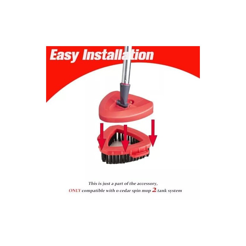 2 Pack Deep Cleaning Spin Mop Replacement Scrub Head Scrub