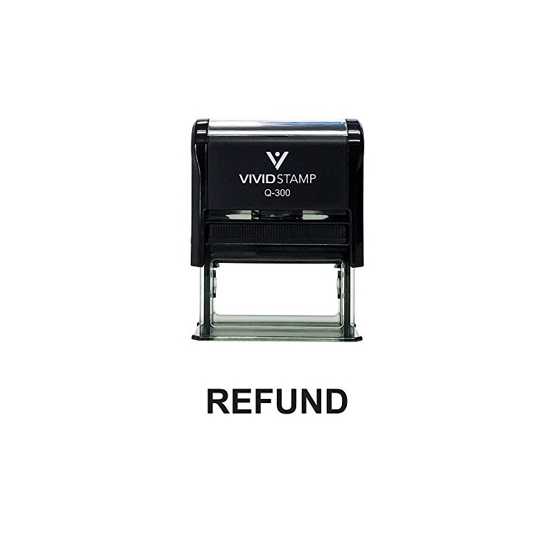 Refund Self Inking Rubber Stamp (Black Ink) - Large 2