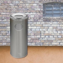 Commercial Smoking Room Round Ashtray Stand, Stainless Steel Outdoor Bin 300-700mm