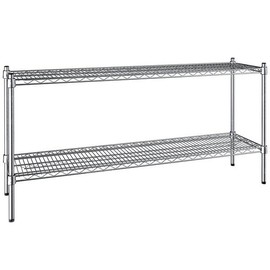 PRO&Family 14" x 54" NSF Chrome 2 Wire Shelf Kit 27" Posts.
