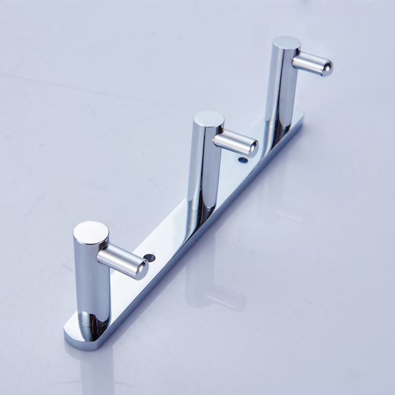 Aothpher Brass Bathroom Towel Hook Rail/Rack with 3 Hangers Wall