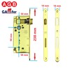 Mortise Lock for Interior Door AGB Series Patent Large (Fr.