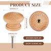 Pinkunn 50 Pcs Wood Unfinished Drawer Knobs, Round Mushroom Shape