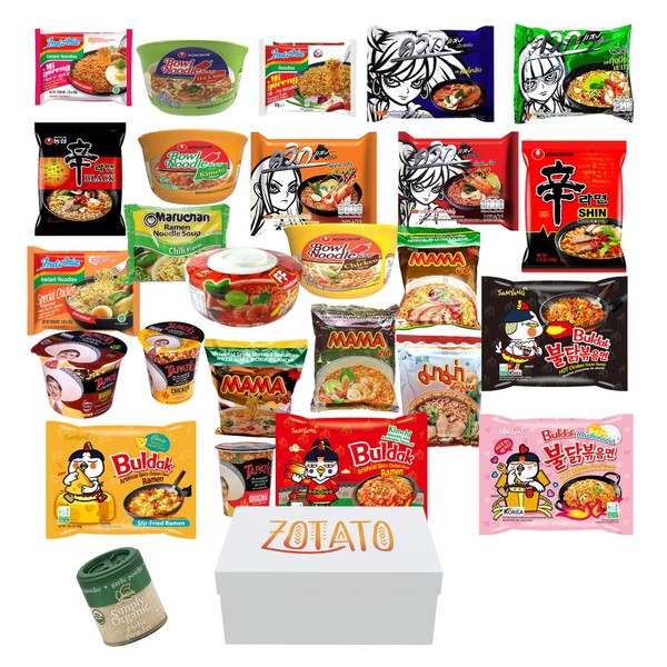 Global Spice Adventure: 15 Packs Spicy Ramen Noodles Mystery Box