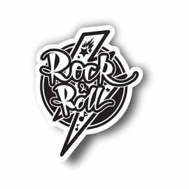AMA SHOP ROCK AND ROLL MOD. 2 PVC Sticker for Wall Decal Car Motorcycle Helmet Camper