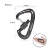 STURME Carabiner Clip 12KN Aluminium Wiregate Lightweight Heavy Duty Large