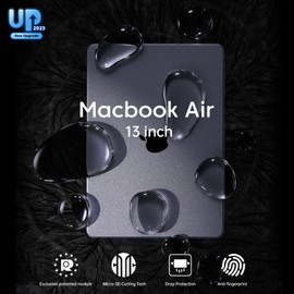 Soonjet Compatible for MacBook Air 13 inch Case 2020 2019 2018, A2337 M1 A2179 A1932, Same as Bare Device, Sturdy Plastic Protective Hard Shell Cover for MacBook Air 13.3 inch Case - Space Black Clear