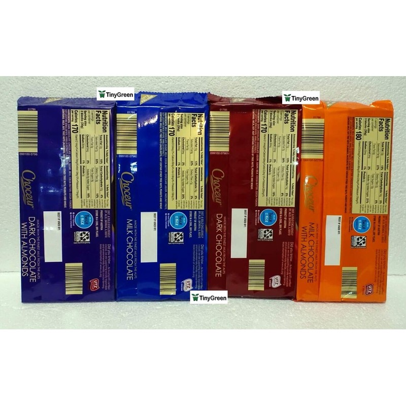 Choceur Chocolate Bar Austria Four Flavors Combo Bundle 5.29oz 150g
