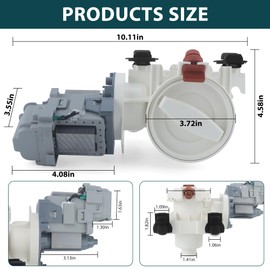 280187 8181684 Duet Washer Drain Pump Filter Assembly Compatible for Whirl-pool Ken-more May-tag Front Load Washers,Replace 285998 8181684 8182819 8182821 1200164 AP3953640 PS1485610 MIFLUS