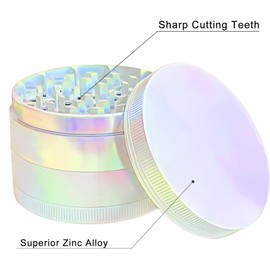 VRUPINZE 2.0 Inch Large Spice Grinder for Kitchen, White Rainbow