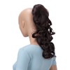 CAISHA 16" Hairpiece Ponytail Extension Butterfly Clip Voluminous Wavy Red-Brown