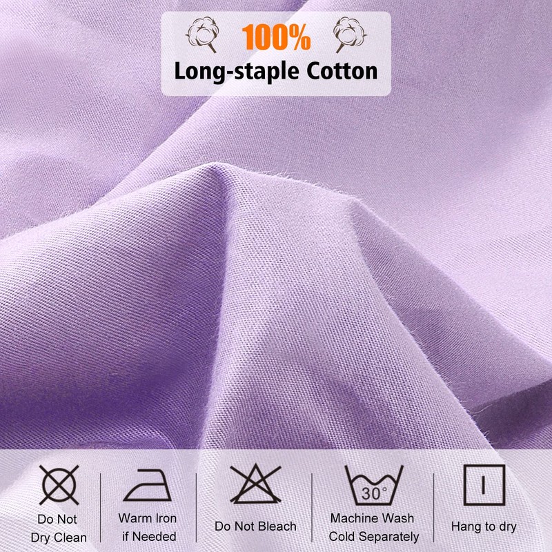 Lirex Fitted Sheet, Double Size 100% Cotton 300 Thread Count