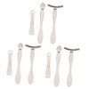 Minkissy 9pcs Metal Eye Cream Applicator Silver Eye Massage Spoon