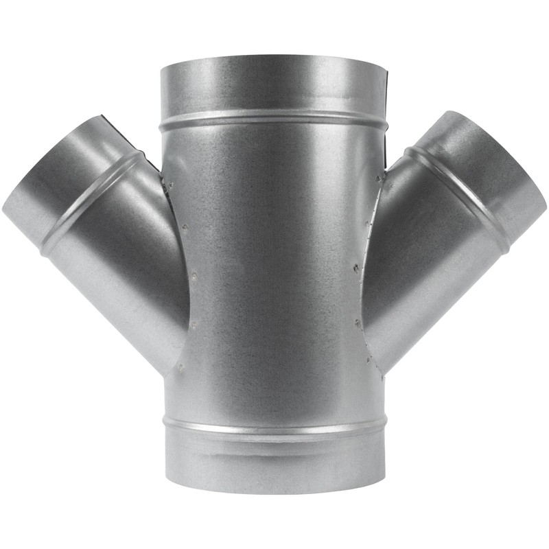 6" Inch to 4" inch Branches W-Shape Ducting Splitter -