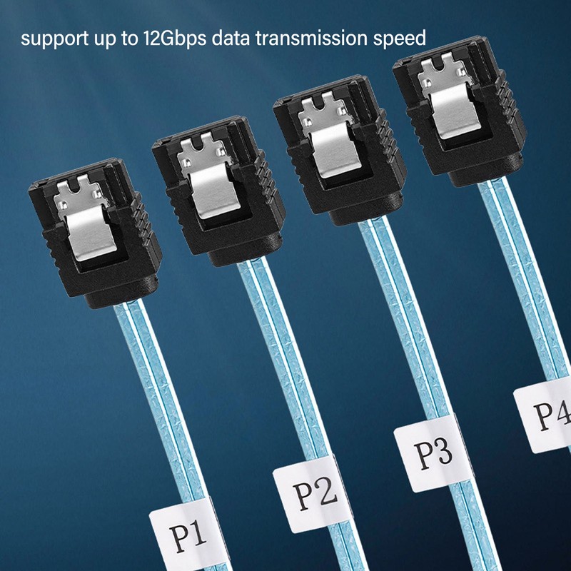 Mini SAS to 4 SATA Cable 7Pin 12Gbps Tinplated Copper