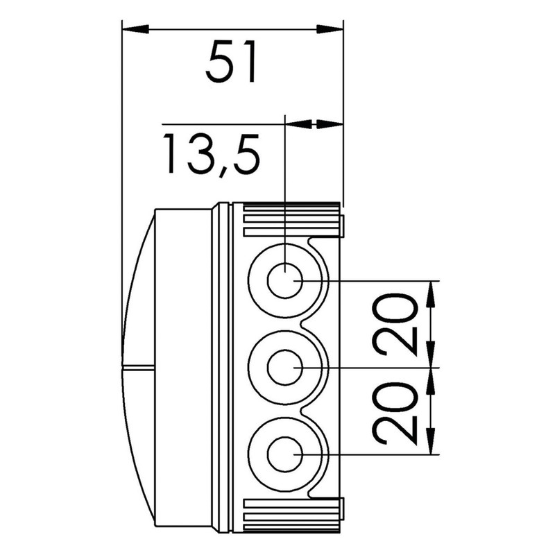 Wiska 10111273 Combi 108 BK 3-221-413 Combi 108 Junction Box,