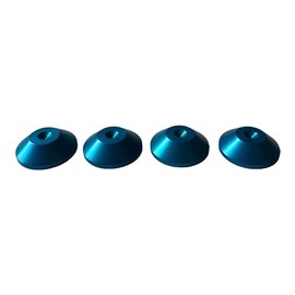 PrecisionGeek 4 x Blue Anodised Aluminium 20mm Tapered Speaker Pads for HiFi Floorstanding Speaker Soundbar