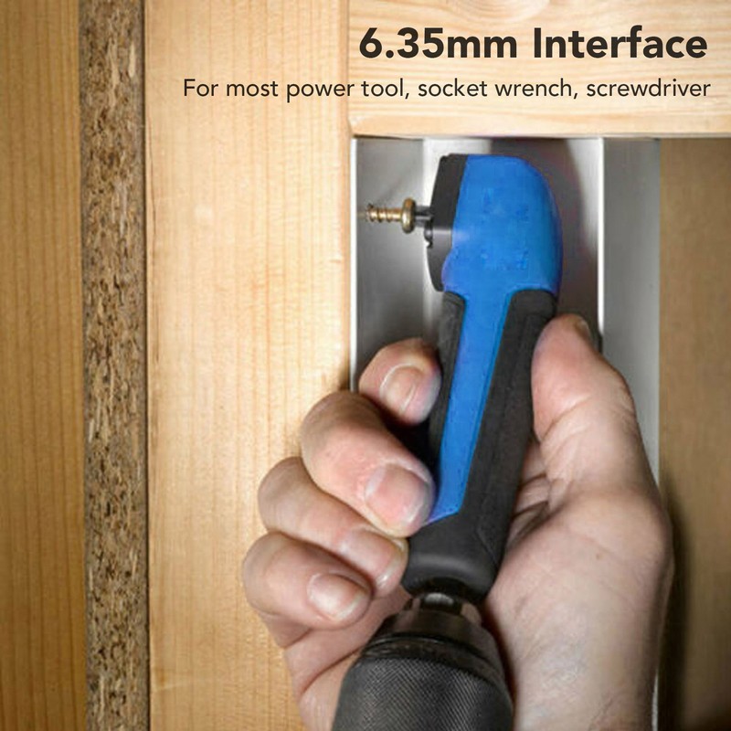 Right Angle Drill Adapter Hex Interface Electric Screwdriver Corner Attachment