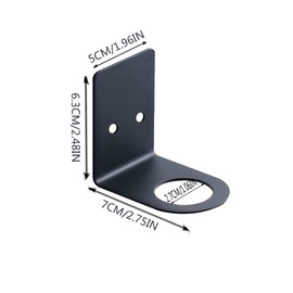 BiJun Wall Mounted Soap Bottle Dispenser Holder, Hand Pump, Bottle Stand Wall Hanging for Shampoo, Standing Shelf, Storage Holder, Lotion Container (2.7 cm, Black)