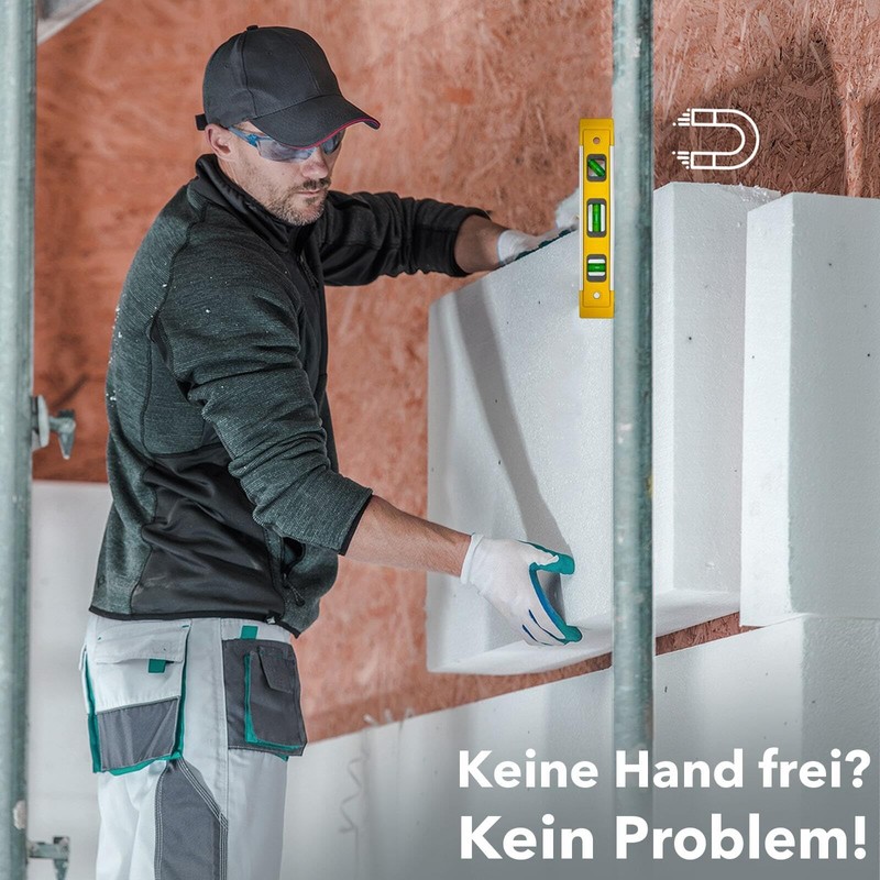Wasserwaage 23 cm klein und magnetisch, für Profi und Heimwerker