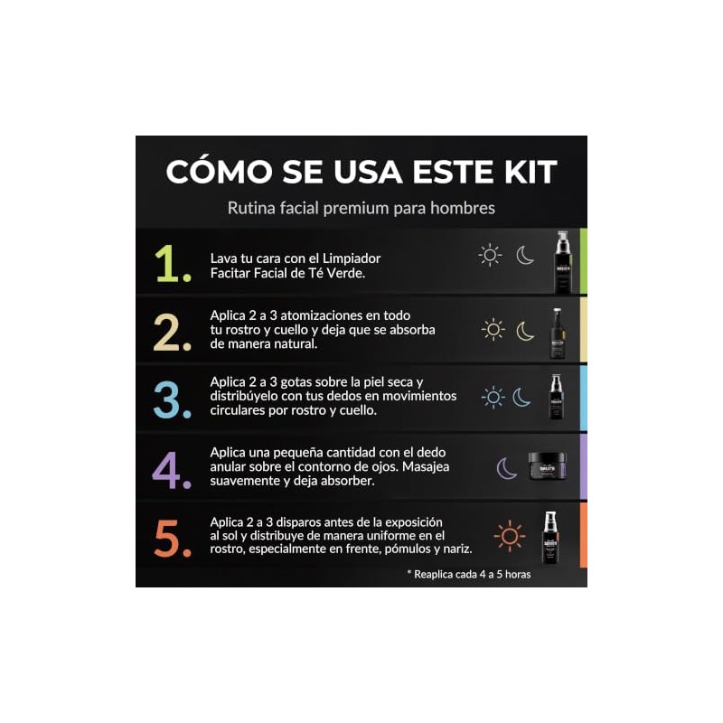 Smooth Kit Anti Edad Cuidado Facial Hombres Bolsa Viaje Productos