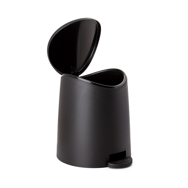 TATAY Standard Bathroom Pedal Bin, 3L, Polypropylene, Black