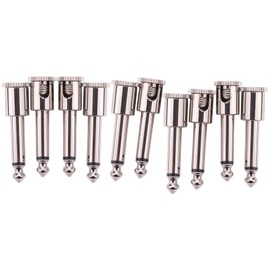 Hopbucan 10Ft Guitar Solderless Pedalboard Cable Kit Angle Audio 6.35 Plugs for Guitar Effects Pedals