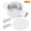 sourcing map 2Pcs PVC Conduit Box Junction Box 2 Way