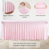 PARTISKY Pink 4 Pack Spandex Table Skirts Table Covers for